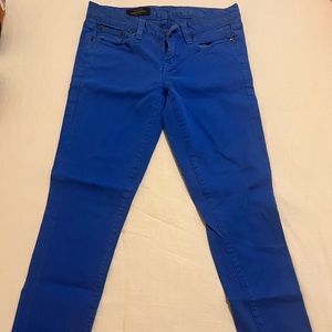 Blue Jcrew toothpick skinny ankle jeans